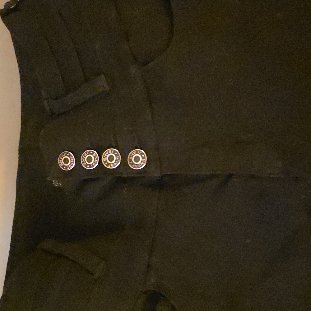 Black High Waist Jeans Beautiful On. Slight Stretch